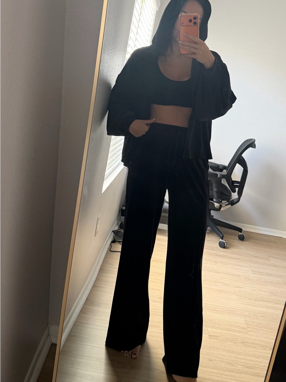 Women's 3 piece Black Wide-Leg Pants - Comfortable Everyday Style